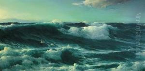 ''atlantic Breakers' Oil Painting by David James