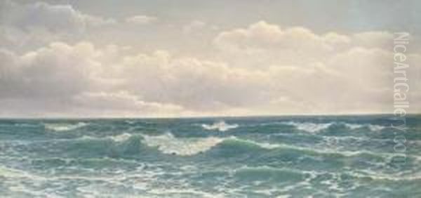 Breaking Waves Oil Painting by David James