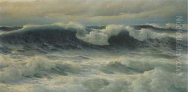 Atlantic Rollers Oil Painting by David James