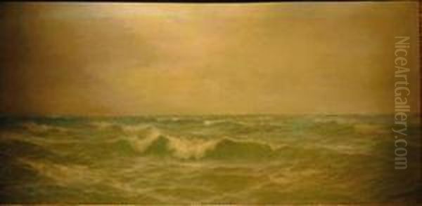 Breaking Waves Oil Painting by David James