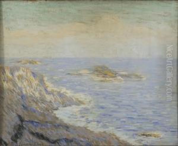 Rocky Seascape. by John Wells James