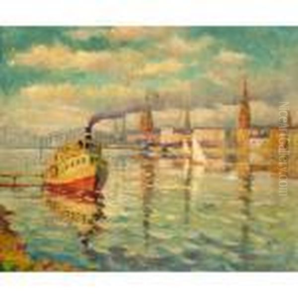 View Of Riga Oil Painting by Walter John James