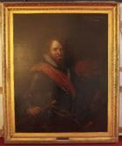 Portrait Of Sir William Cunningham Of Cunninghamhead Oil Painting by George Jamesone