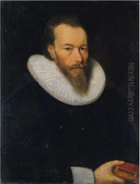 Portrait Of William Drummond Of Hawthornden (1585-1649) Oil Painting by George Jamesone