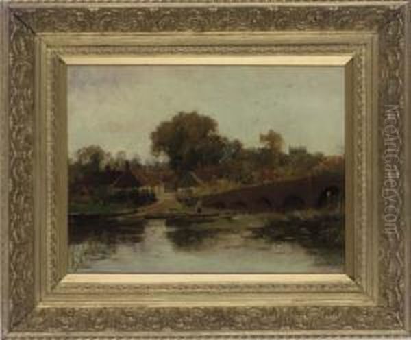 A Peaceful Day By The River Oil Painting by Alexander Jamieson