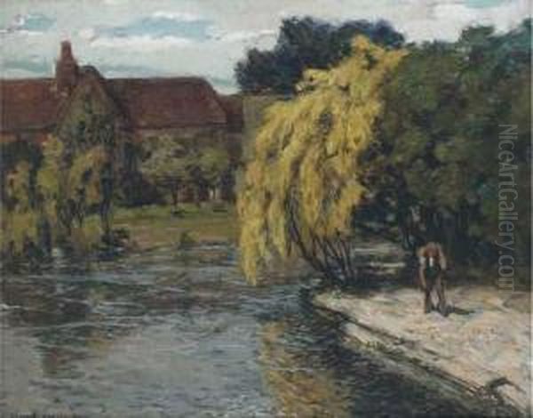 Laburnum: The Old Mill Oil Painting by Alexander Jamieson