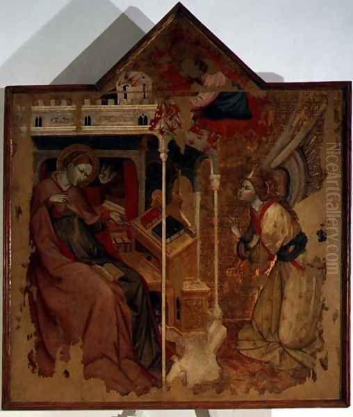 Annunciation Oil Painting by Carlo da Camerino