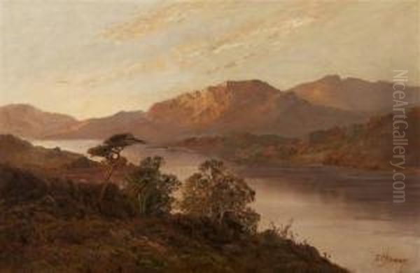 Highland River View Oil Painting by Frances E. Jamieson