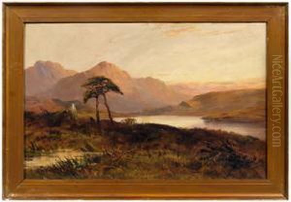 Scottish Loch Oil Painting by Frances E. Jamieson