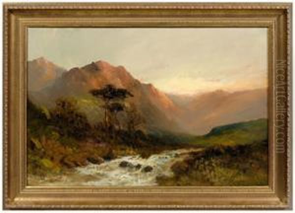 Highland Landscape With River Oil Painting by Frances E. Jamieson