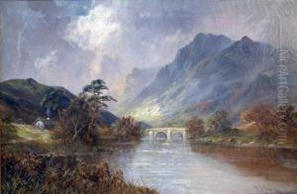 Allan Water...stirling Oil Painting by Frances E. Jamieson