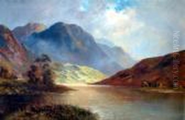 Loch Scene Oil Painting by Frances E. Jamieson