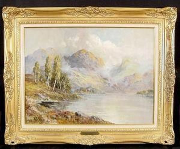 A Highland Loch Oil Painting by Frances E. Jamieson