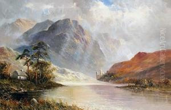 Loch Scenes, A Pair Oil Painting by Frank E. Jamieson