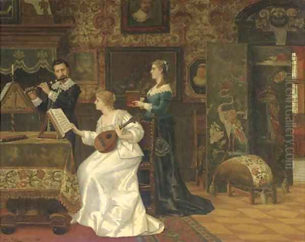 La petit orchestre Oil Painting by Constant Aime Marie Cap