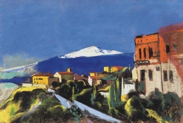 Taormina Oil Painting by David Jandi