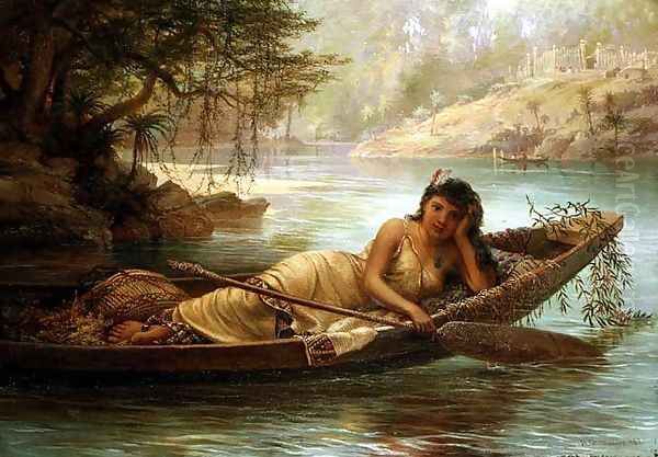 A Young Beauty from the South Seas Oil Painting by Nicholas Chevalier