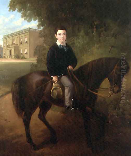 Portrait of Master George Holmes, 1860 Oil Painting by Nicholas Chevalier