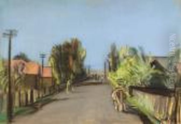 Street Detail In Nagybanya Oil Painting by David Jandi