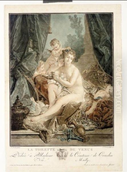 Toilette De Venus Oil Painting by Jean-Francois Janinet