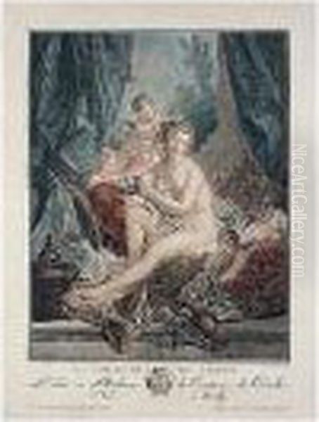 La Toilette De Venus (portalis-beraldi 3) Oil Painting by Jean-Francois Janinet