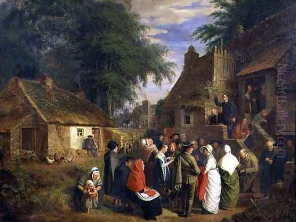 The Open Air Preacher Oil Painting by Alexander Carse