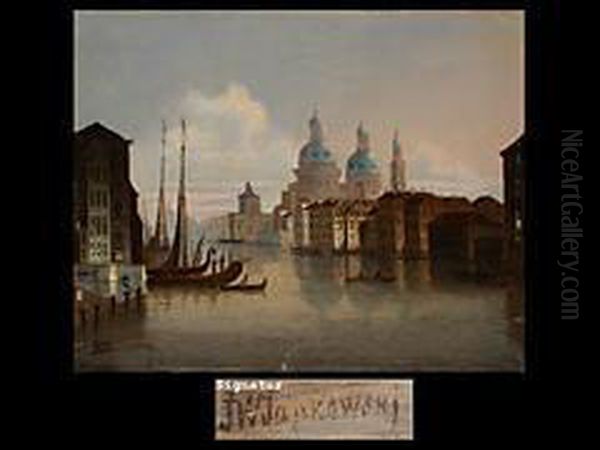 Venezianische Ansicht Oil Painting by J. Wilhelm Jankowski