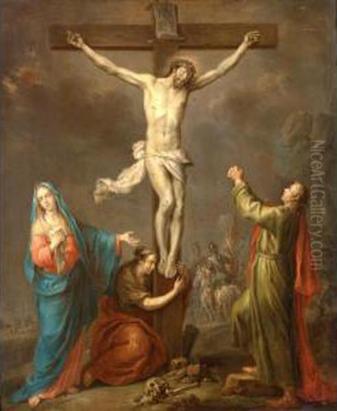 The Crucifixion Oil Painting by Franz Christoph Janneck