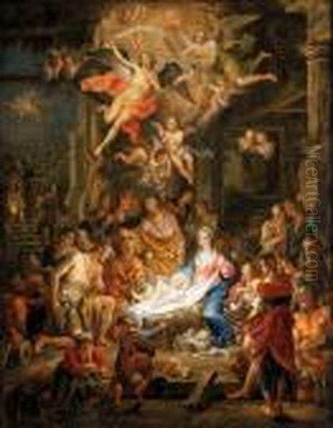 The Nativity Oil Painting by Franz Christoph Janneck