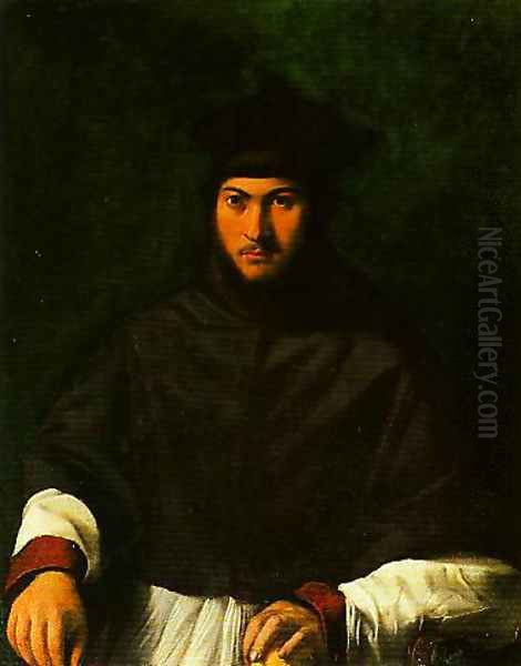 Portrait of Archbishop Bartolini Salimbeni Oil Painting by Girolamo da Carpi