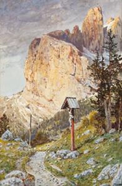 Nei Dolomiti Oil Painting by Georg Janny