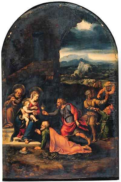 The Adoration of the Magi Oil Painting by Girolamo da Carpi