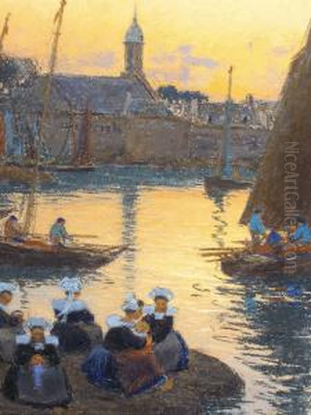 Le Port De Concarneau Oil Painting by Mathurin Janssaud