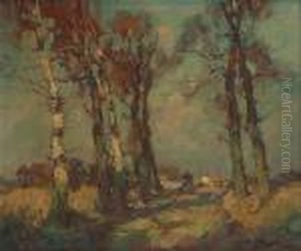 Automne En Campine Oil Painting by Ludovic Janssen