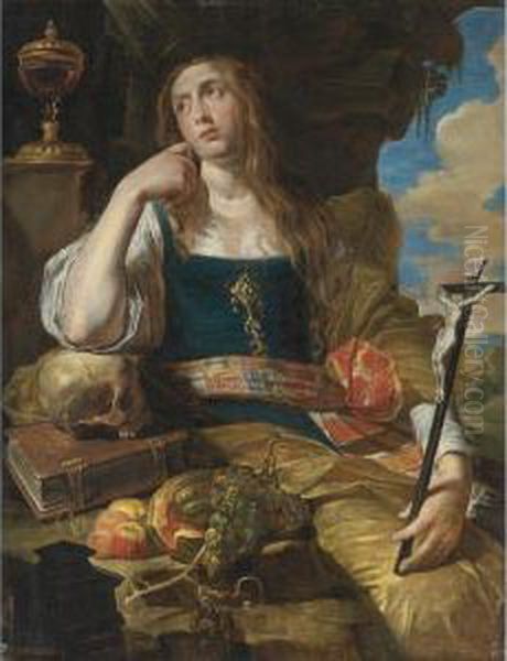 The Penitent Magdalene Oil Painting by Abraham Janssens van Nuyssen