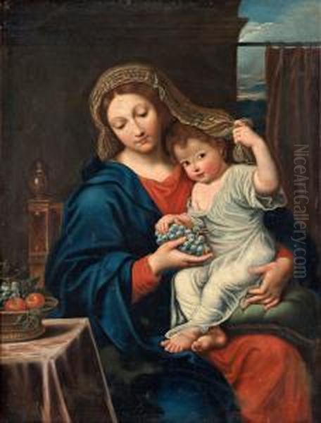 Madonna With The Child Oil Painting by Abraham Janssens van Nuyssen