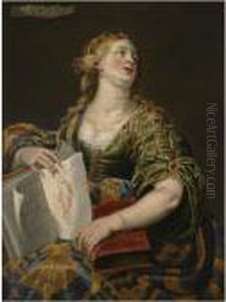 The Cumaean Sibyl Oil Painting by Abraham Janssens van Nuyssen