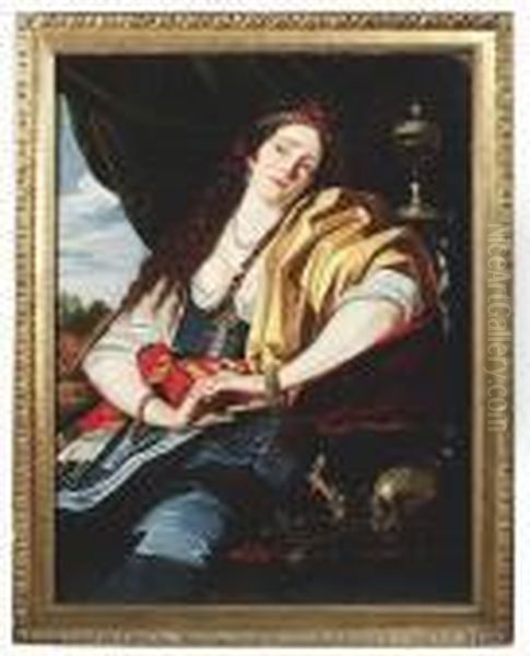 The Penitent Magdalene Oil Painting by Abraham Janssens van Nuyssen