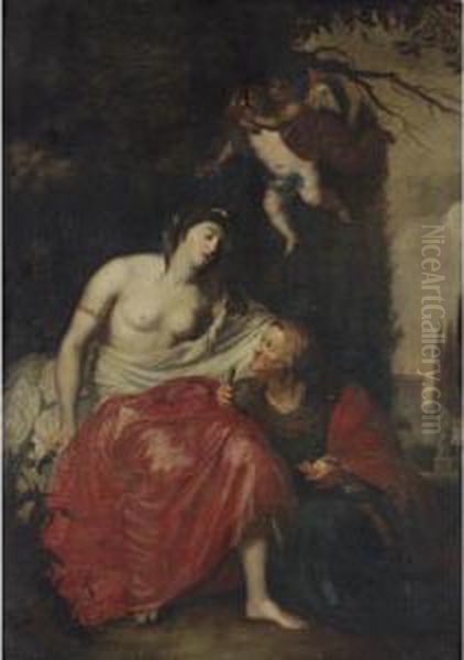 Vertumnus And Pomona Oil Painting by Abraham Janssens van Nuyssen