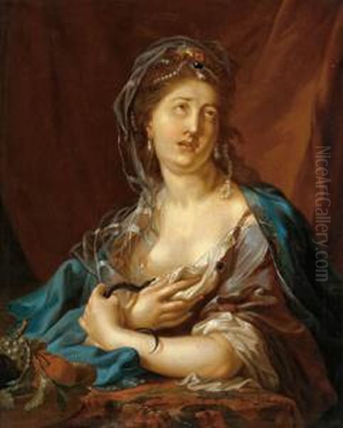 Ritratto Di Cleopatra Oil Painting by Abraham Janssens van Nuyssen