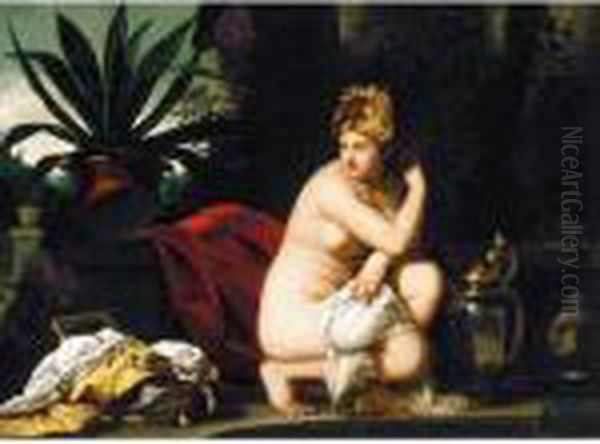 Susanna And The Elders Oil Painting by Abraham Janssens van Nuyssen