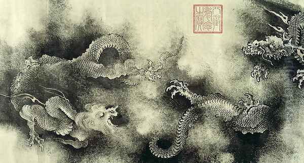 Nine Dragons, Southern Song dynasty, found in China, 1244 (4) Oil Painting by Rong Chen