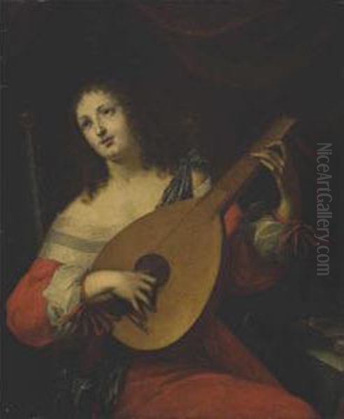 Lady With A Lute Oil Painting by Hieronymus Janssens