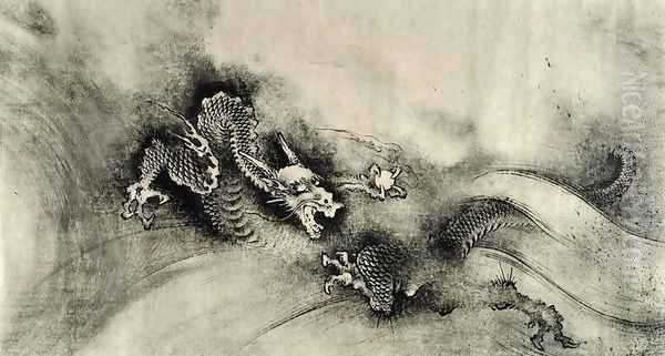 Nine Dragons, Southern Song dynasty, found in China, 1244 (1) Oil Painting by Rong Chen