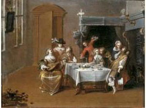 Le Banquet Oil Painting by Hieronymus Janssens