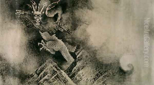 Nine Dragons, Southern Song dynasty, found in China, 1244 (2) Oil Painting by Rong Chen