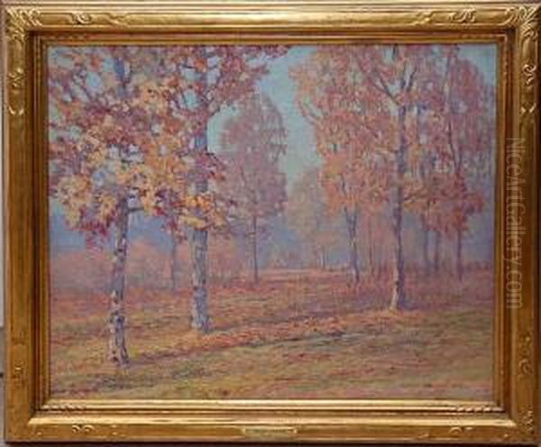 Fall Landscape Oil Painting by Alfred Jansson