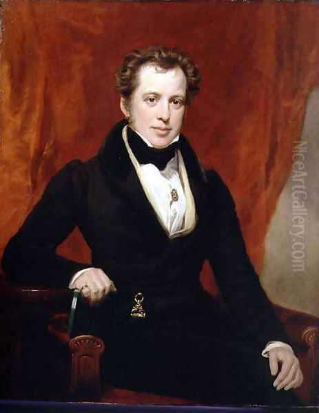 Portrait of the actor Mr. Harley, famous for his portrayal of the 'Hatter' in 'Box & Cox', 1847 Oil Painting by George Clint