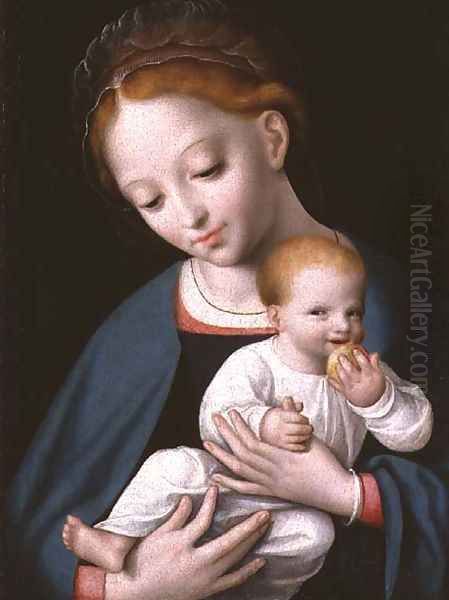 Virgin and Child Oil Painting by Cornelis van Cleve