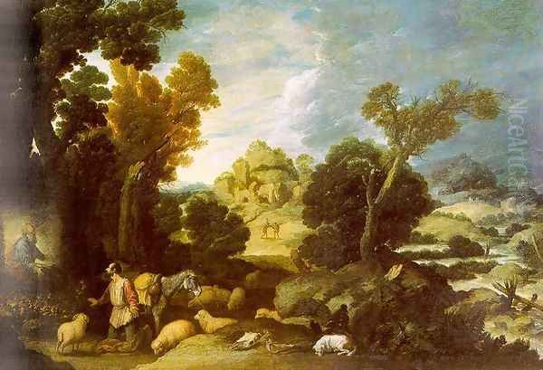 The Burning Bush c. 1634 Oil Painting by Francisco Collantes